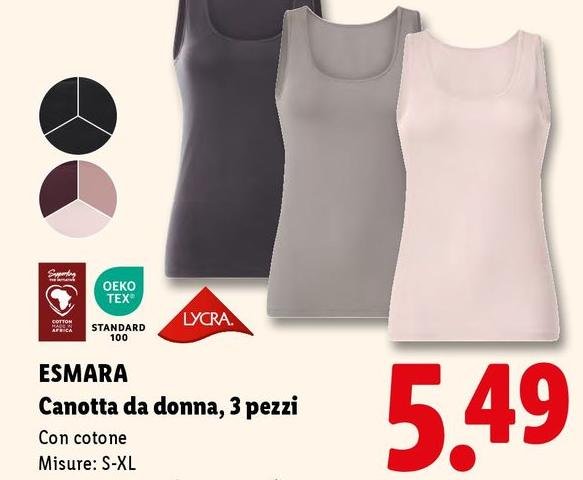 Esmara - Canotta Da Donna, 3 Pezzi