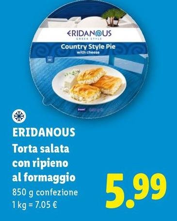 Eridanous - Torta Salata Con Ripieno Al Formaggio
