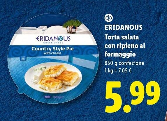 Eridanous - Torta Salata Con Ripieno Al Formaggio