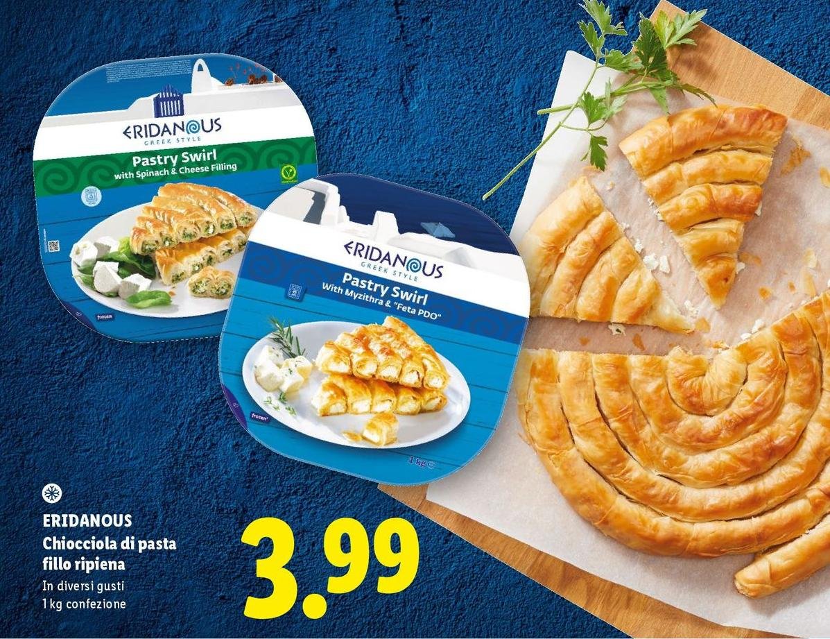Eridanous - Chiocciola Di Pasta Fillo Ripiena
