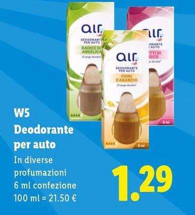 W5 - Deodorante Per Auto