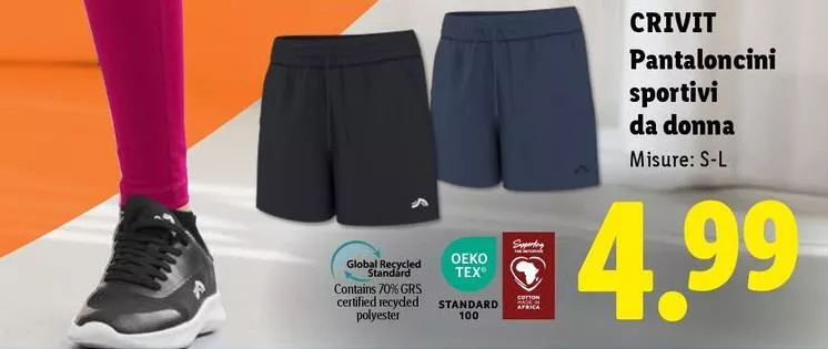 Crivit - Pantaloncini Sportivi Da Donna