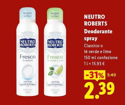 Neutro Roberts - Deodorante Spray