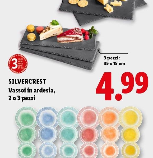 Silvercrest - Vassoi In Ardesia, 2 O 3 Pezzi