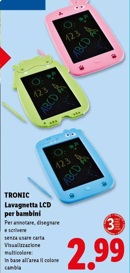 Tronic - Lavagnatta Lcd Per Bambini
