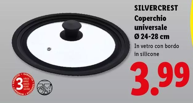 Silvercrest - Coperchio Universale Ø 24-28 Cm