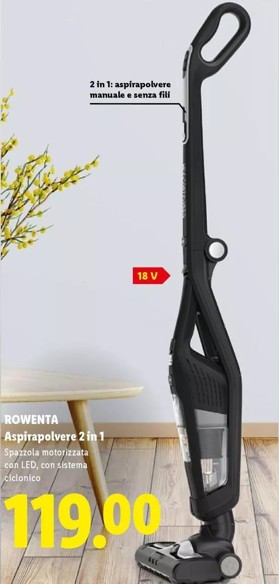 Rowenta - Aspirapolvere 2 In 1