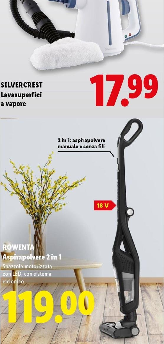 Rowenta - Aspirapolvere 2 In 1