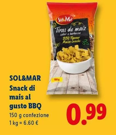 Sol & Mar - Snack Di Mais Al Gusto Bbq