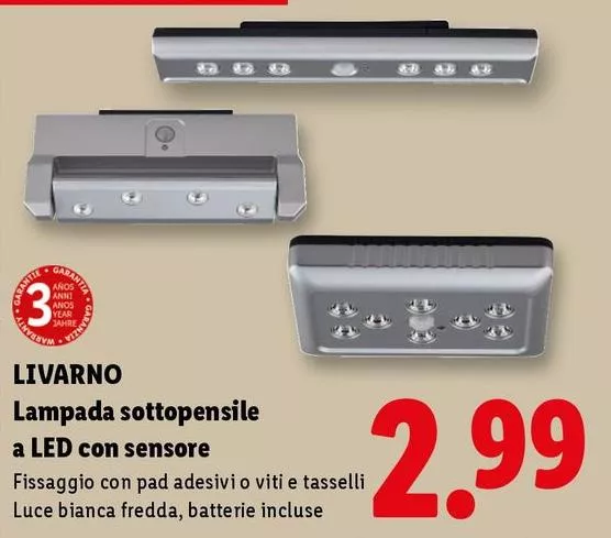 Livarno - Lampada Sottopensile A LED Con Sensore