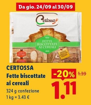 Certossa - Fette Biscottate Ai Cereali