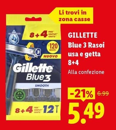 Gillette - Blue 3 Rasoi Usa E Getta 8+4