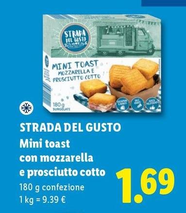Strada Del Gusto - Mini Toast Con Mozzarella E Prosciutto Cotto