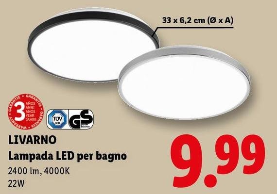 Livarno - Lampada Led Per Bagno