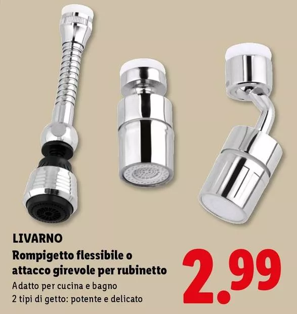 Livarno - Rompigetto Flessibile O Attacco Girevole Per Rubinetto