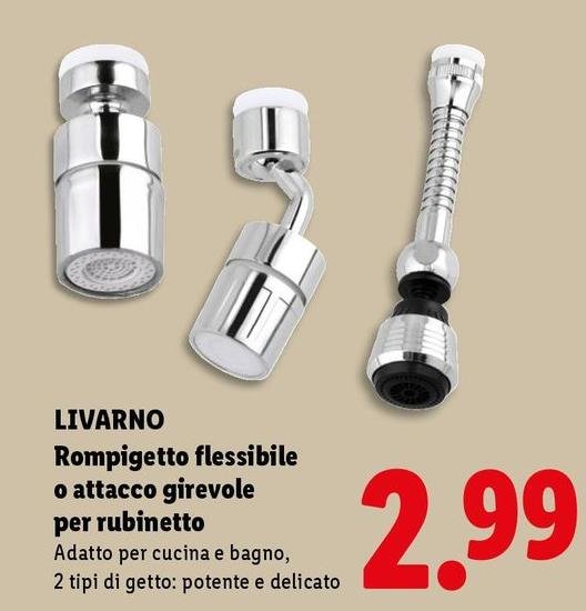 Livarno - Rompigetto Flessibile O Attacco Girevole Per Rubinetto
