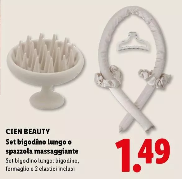 Cien Beauty - Set Bigodino Lungo O Spazzola Massaggiante