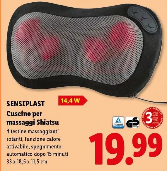 Sensiplast - Cuscino Per Massaggi Shiatsu
