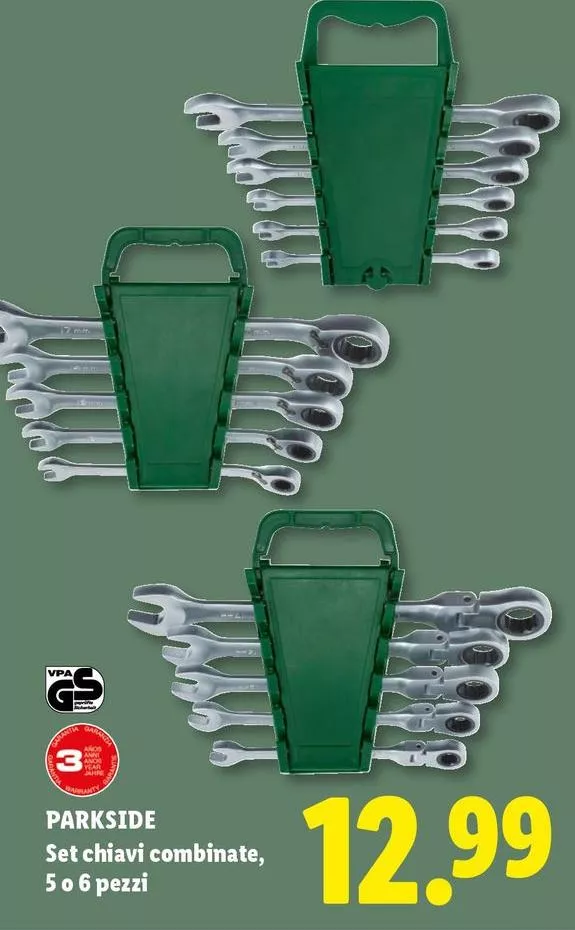 Parkside - Set Chiavi Combinate, 5 O 6 Pezzi