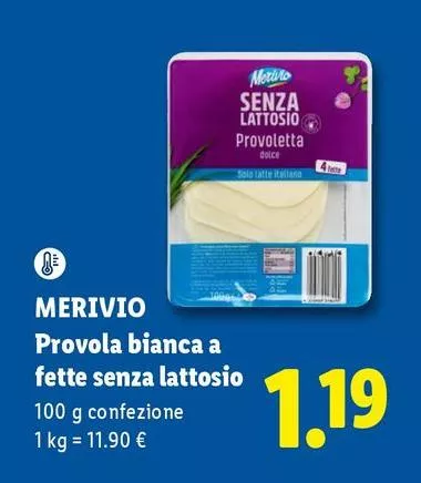 Merivio - Provola Bianca A Fette Senza Lattosio