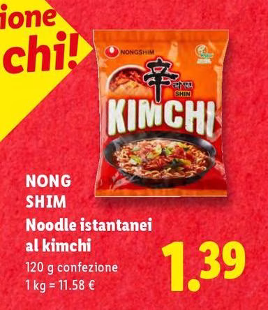 Nong Shim - Noodle Istantanei Al Kimchi