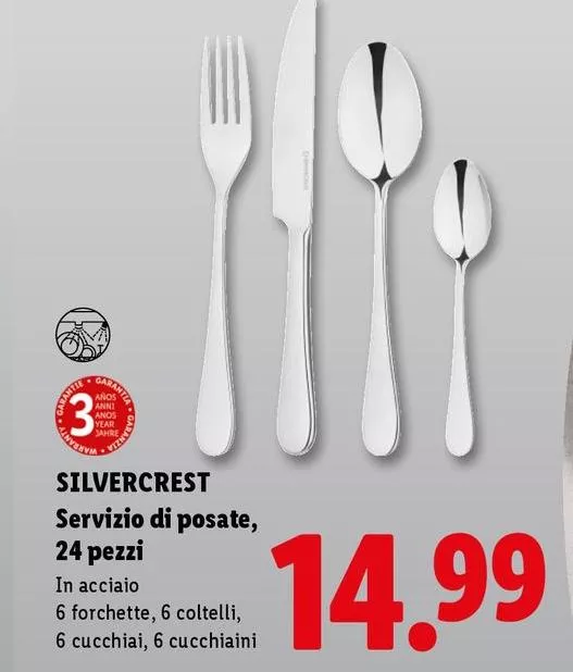 Silvercrest - Servizio Di Posate/24 Pezzi