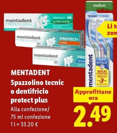 Mentadent - Spazzolino Tecnic O Dentifricio Protect Plus