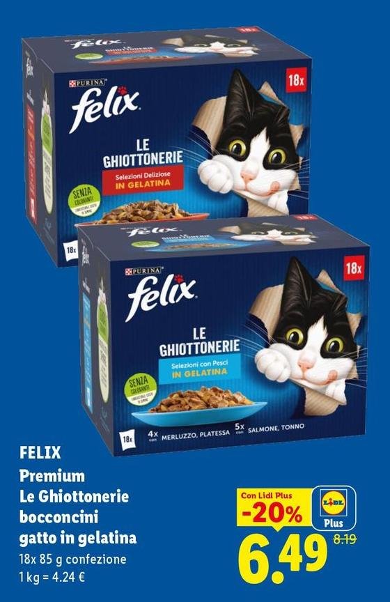 Purina - Felix Premium Le Ghiottonerie Bocconcini Gatto In Gelatina