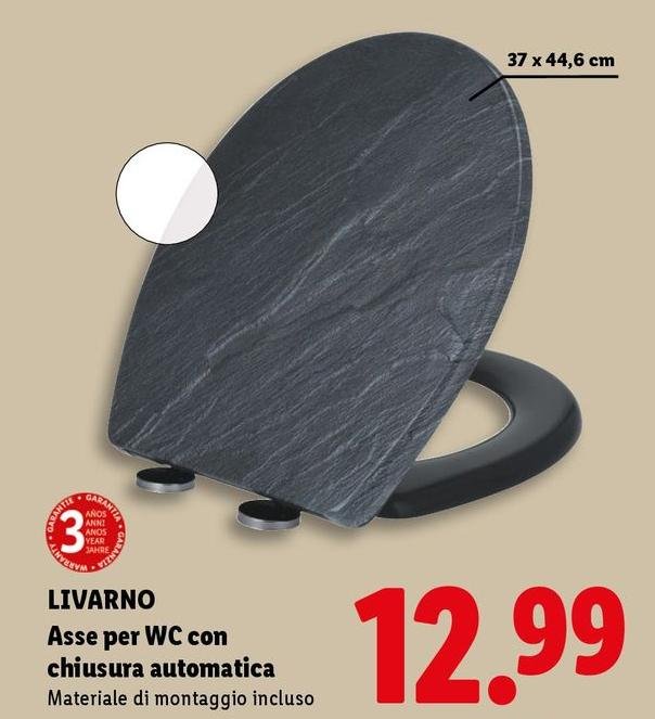 Livarno - Asse Per WC Con Chiusura Automatica