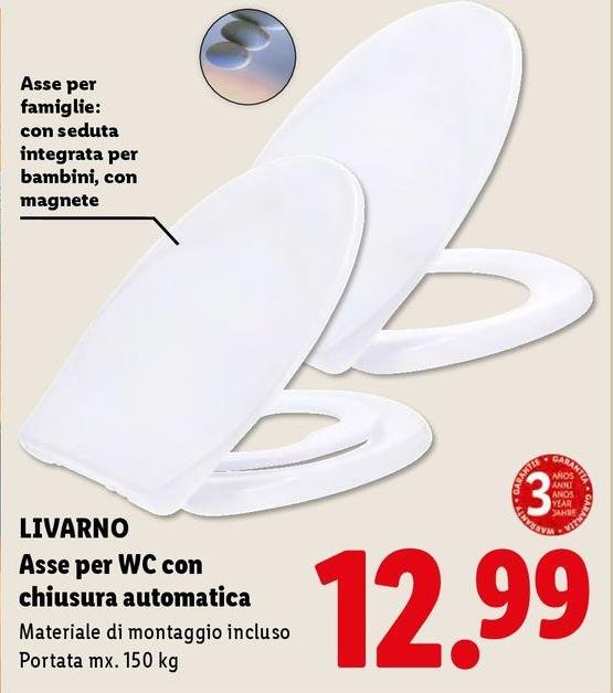 Livarno - Asse Per Wc Con Chiusura Automatica