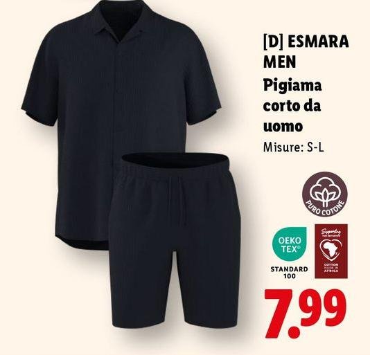 Esmara - Men Pigiama Corto Da Uomo