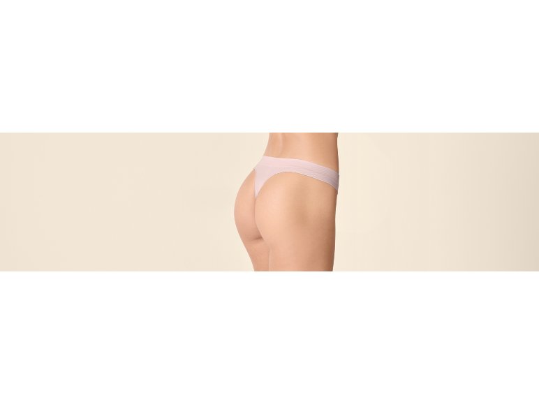 Perizoma a costine da donna, 3 pezzi