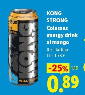 Kong Strong - Colossus Energy Drink Al Mango