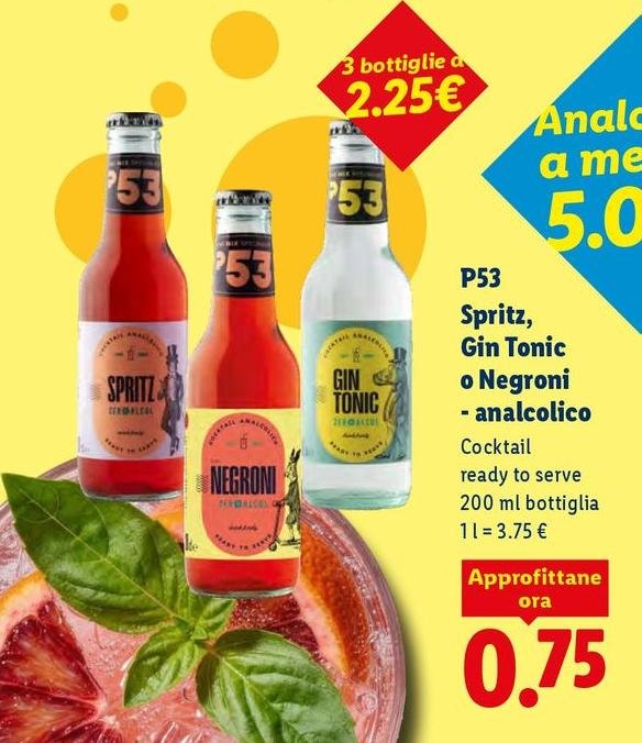 P53 - Spritz, Gin Tonic O Negroni Analcolico