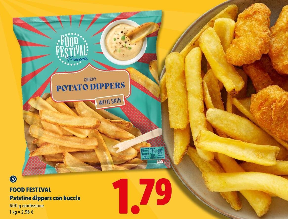 Food Festival - Patatine Dippers Con Buccia