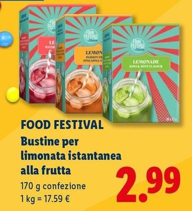 Food Festival - Bustine Per Limonata Istantanea Alla Frutta