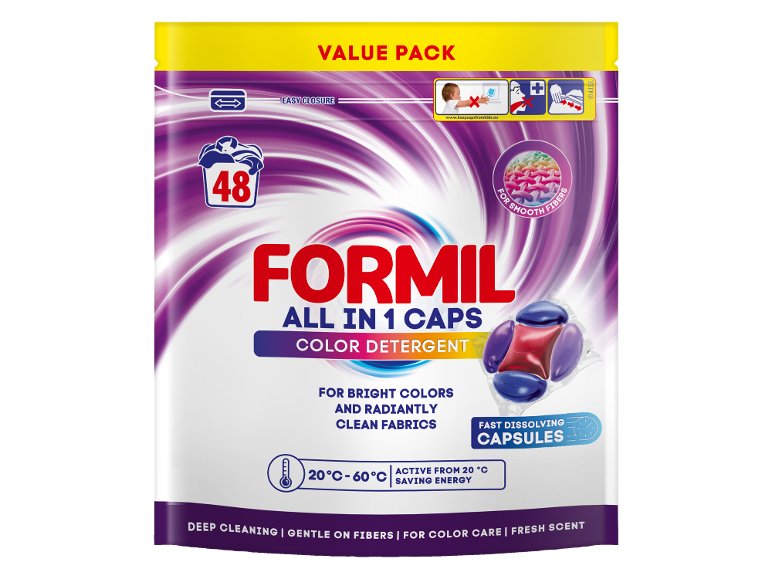 Detersivo bucato 5in1 in capsule per colorati