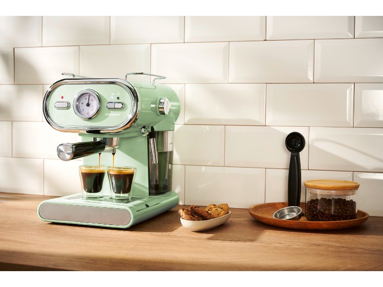 Macchina per caffè espresso, verde menta