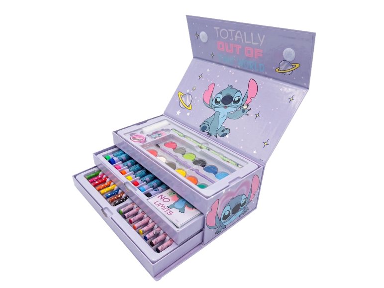 Valigetta per colorare, 42 pezzi "Minecraft, Pokémon, Stitch, Squishmallows"