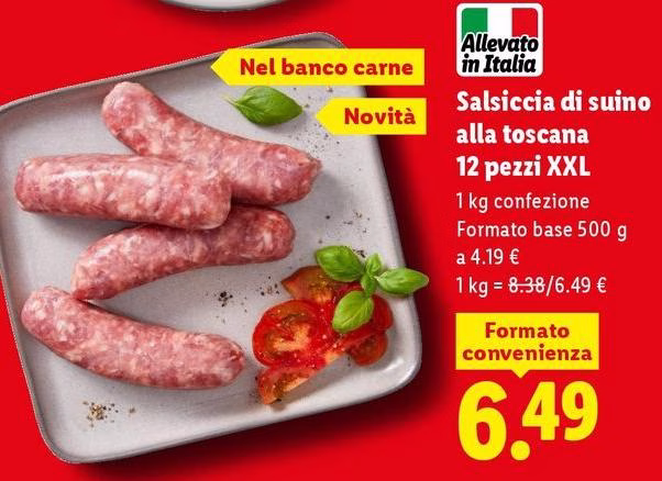 Salsiccia Di Suino Alla Toscana 12 Pezzi Xxl