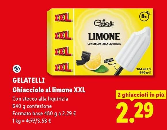 Gelatelli - Ghiacciolo Al Limone Xxl