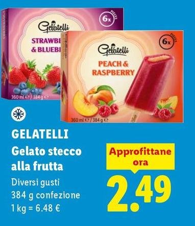 Gelatelli - Gelato Stecco Alla Frutta
