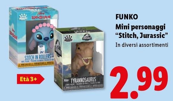Funko -  Mini Personaggi "Stich, Jurassic"