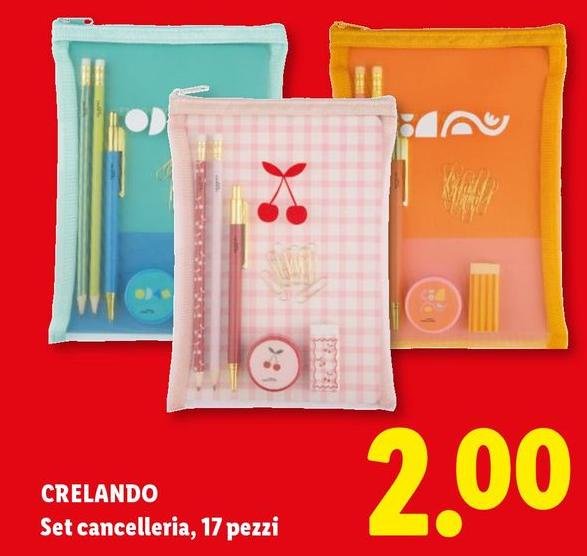 Crelando - Set Cancelleria, 17 Pezzi