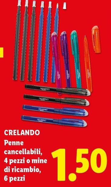 Crelando - Penne Cancellabili, 4 Pezzi O Mine Di Ricambio, 6 Pezzi