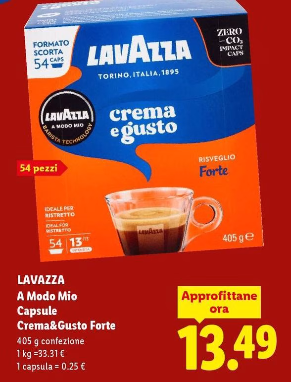 Lavazza - A Modo Mio Capsule Crema&Gusto Forte