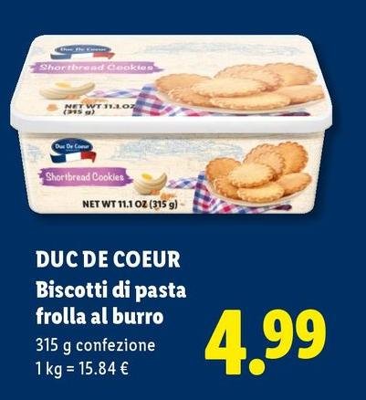 Duc De Coeur - Biscotti Di Pasta Frolla Al Burro