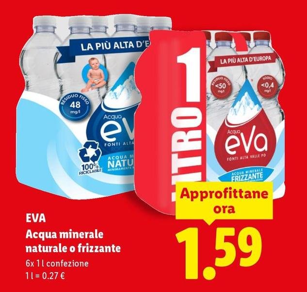 Eva - Acqua Minerale Naturale O Frizzante