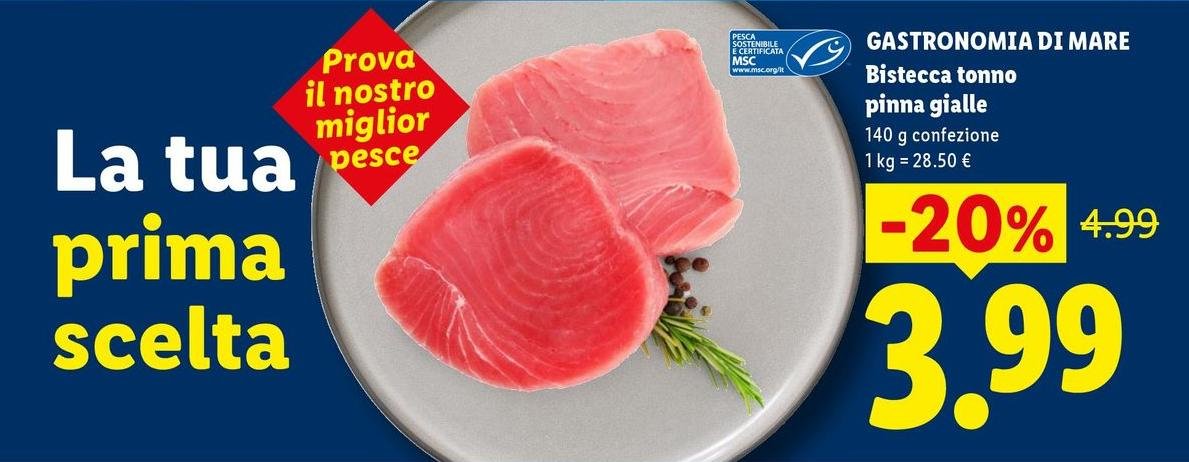Gastronomia Di Mare - Bistecca Tonno Pinna Gialle