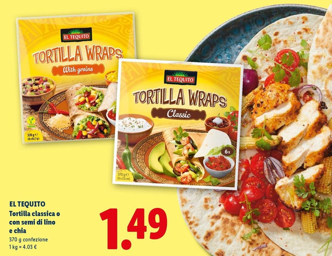 El Tequito - Tortilla Classica O Con Semi Di Lino E Chia